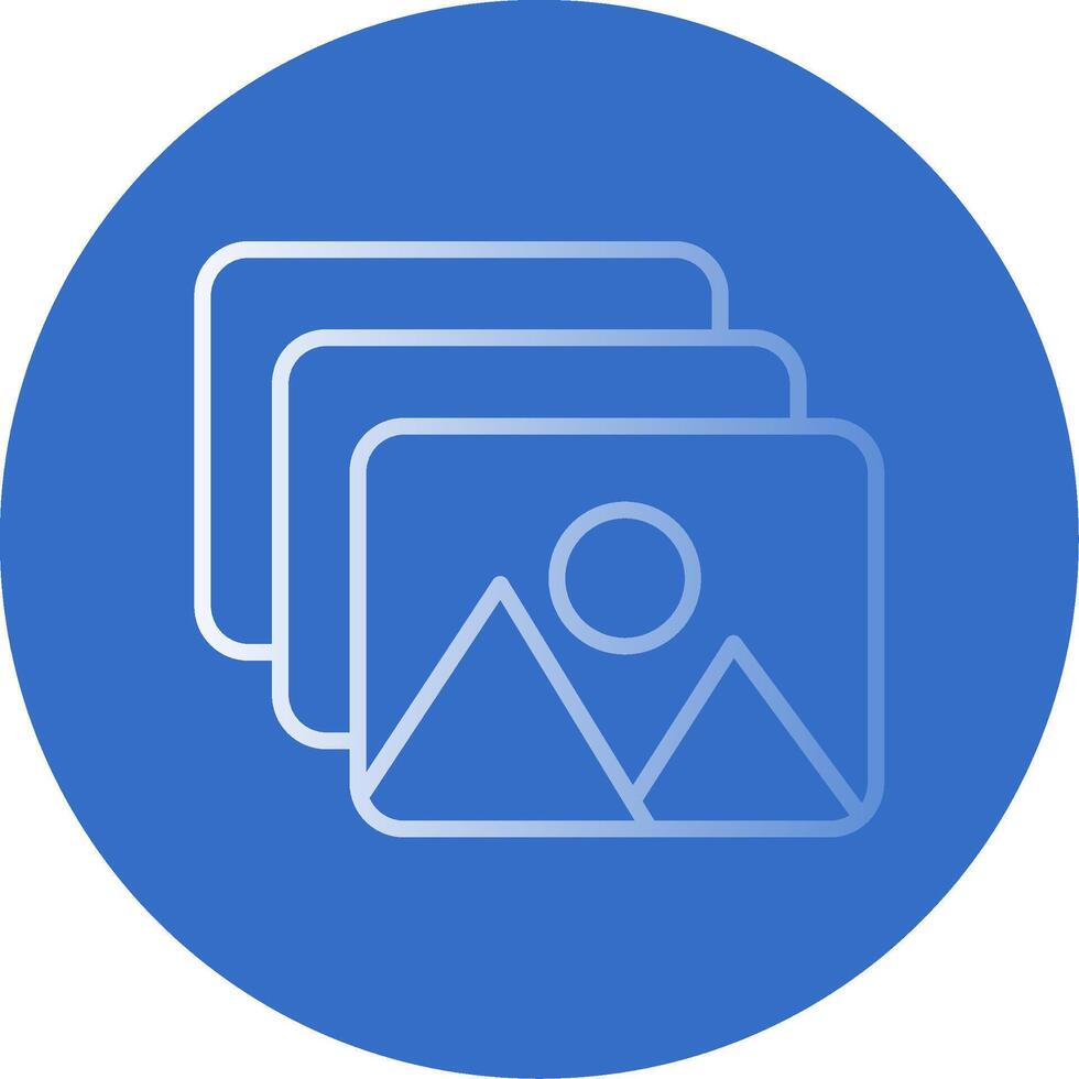 Gallery Flat Bubble Icon vector
