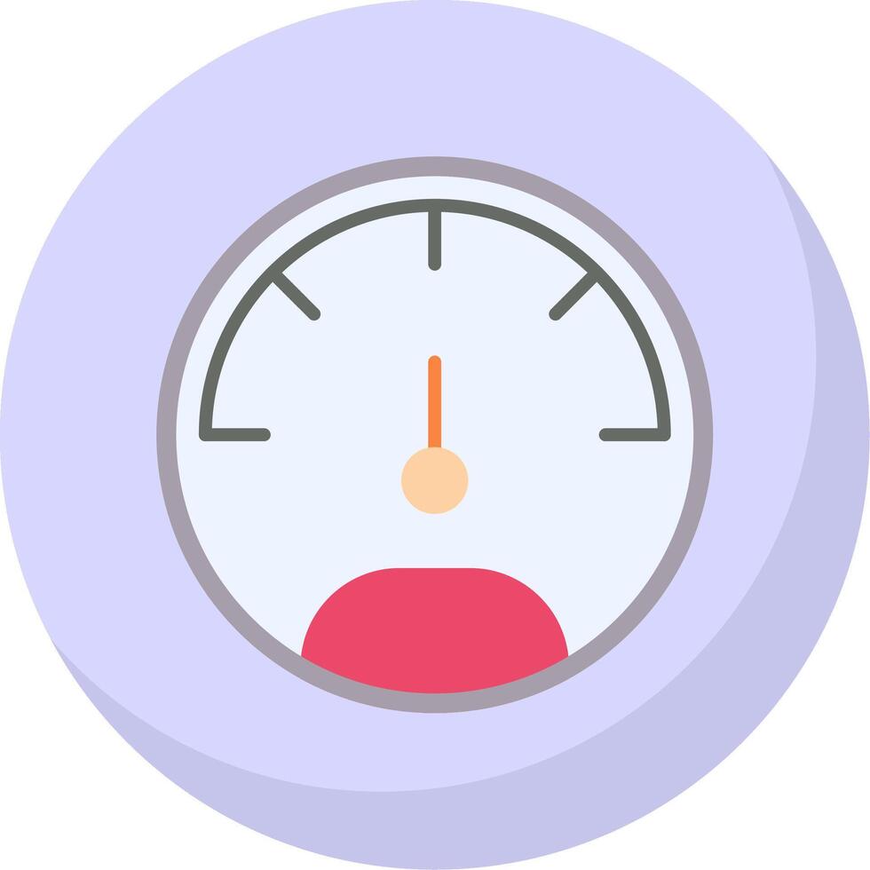 Speedo Meter Flat Bubble Icon vector