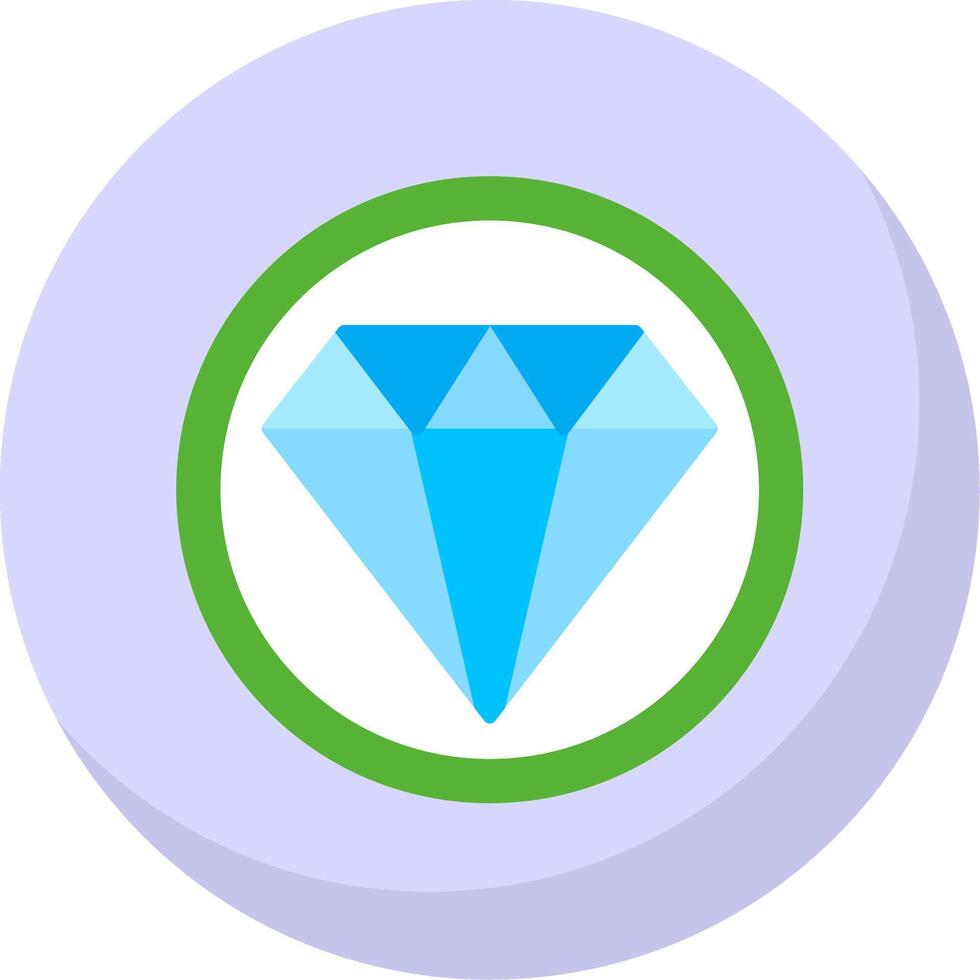 Diamond Flat Bubble Icon vector