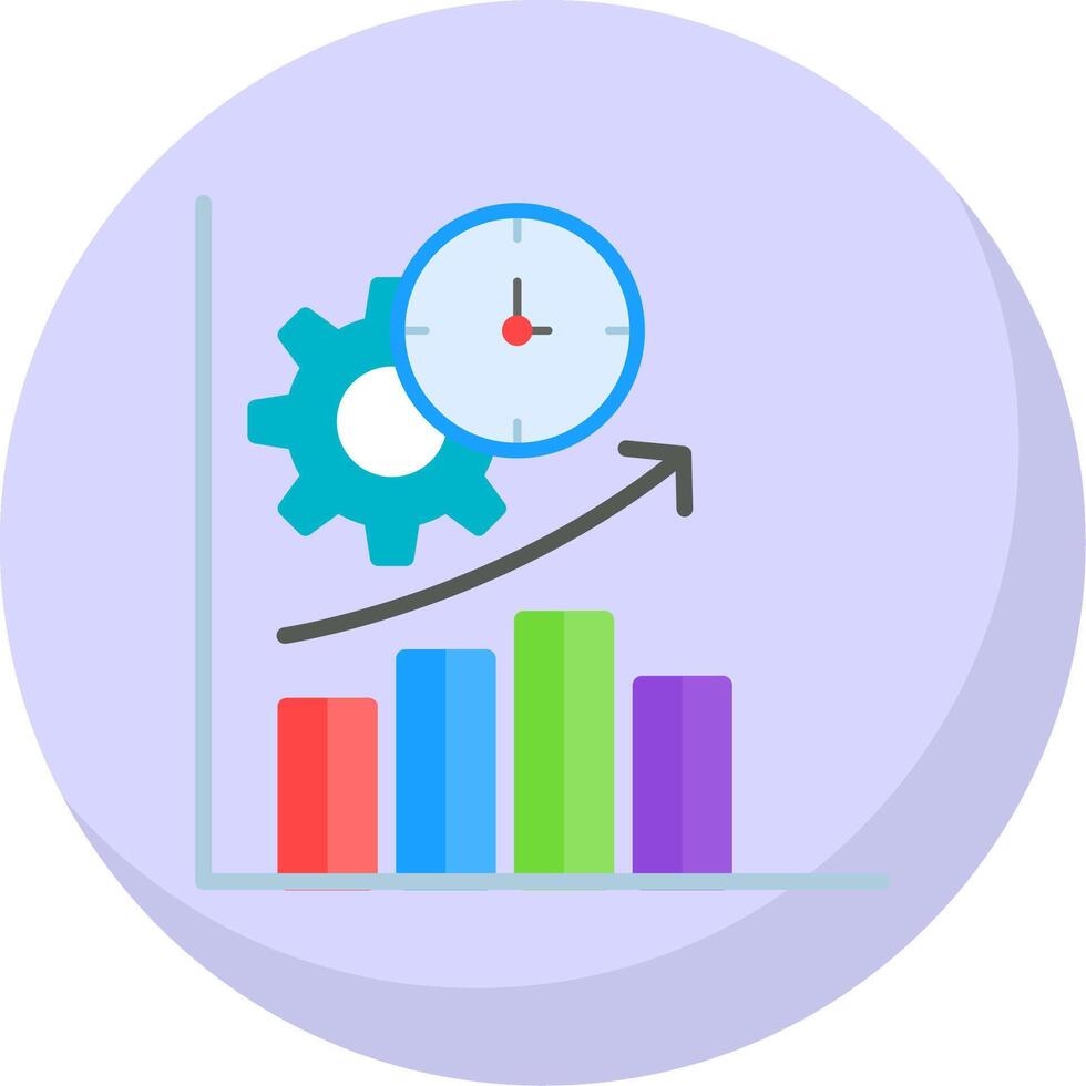 Productivity Flat Bubble Icon vector