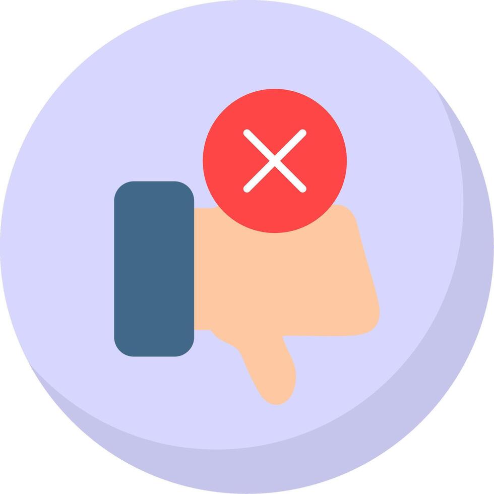 Dislike Flat Bubble Icon vector