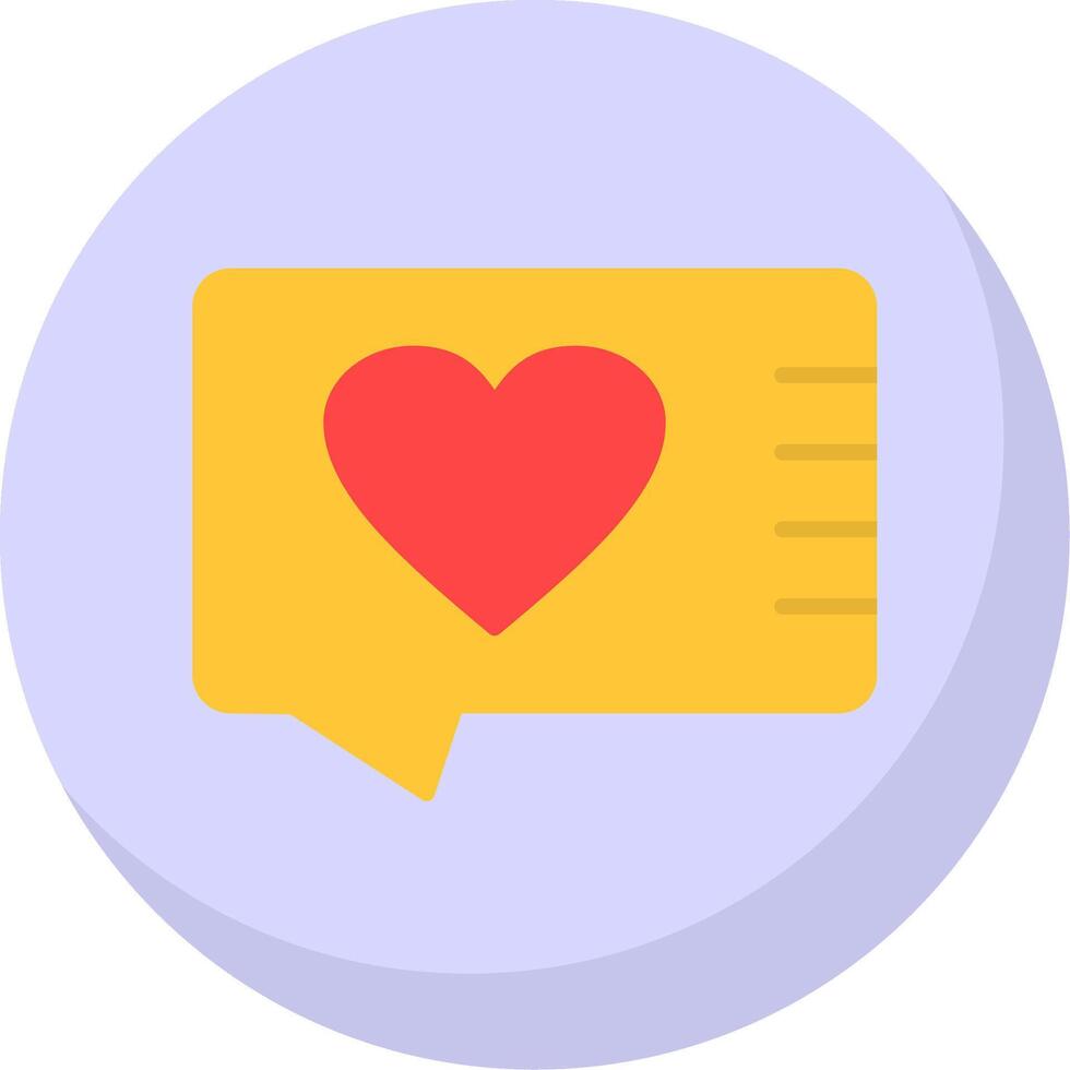 Give Heart Flat Bubble Icon vector