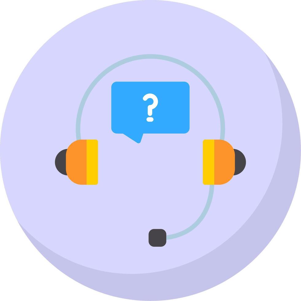 Customer Service Flat Bubble Icon vector