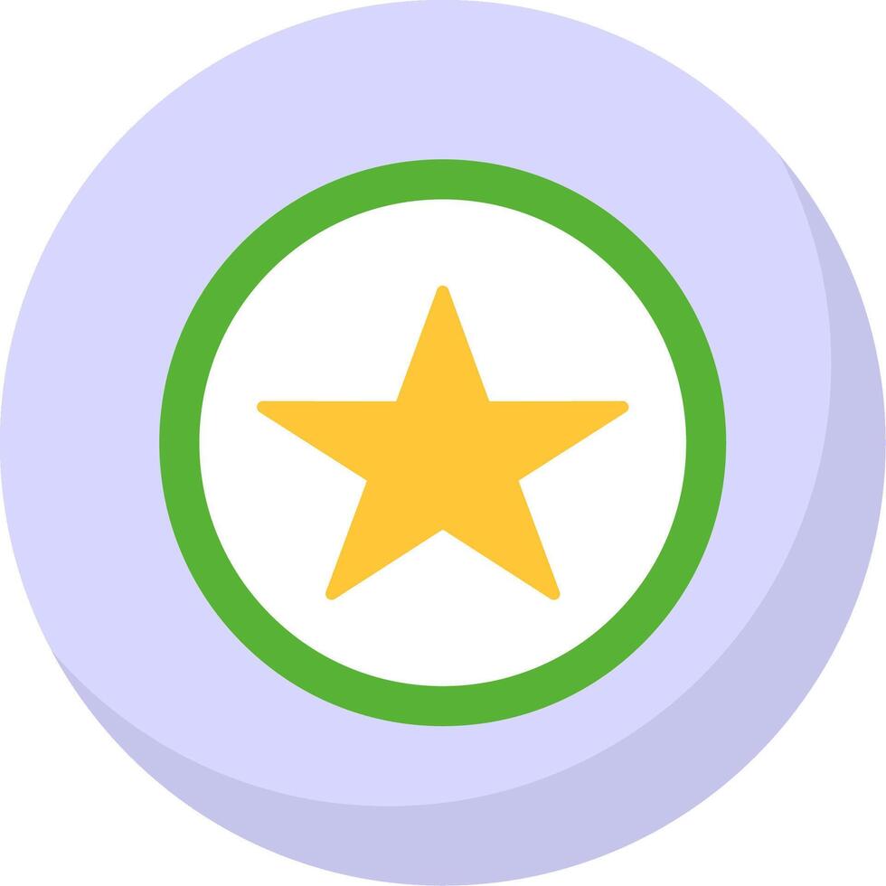 Star Flat Bubble Icon vector