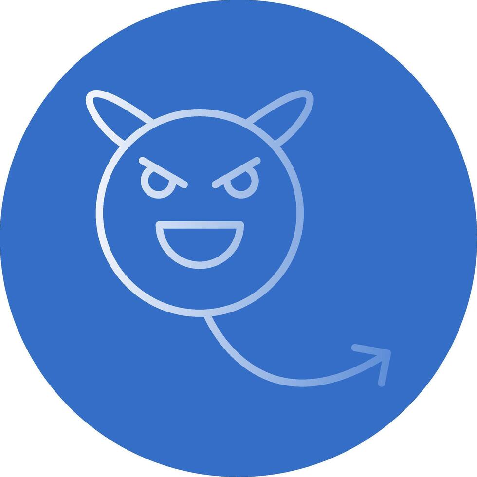 Evil Flat Bubble Icon vector