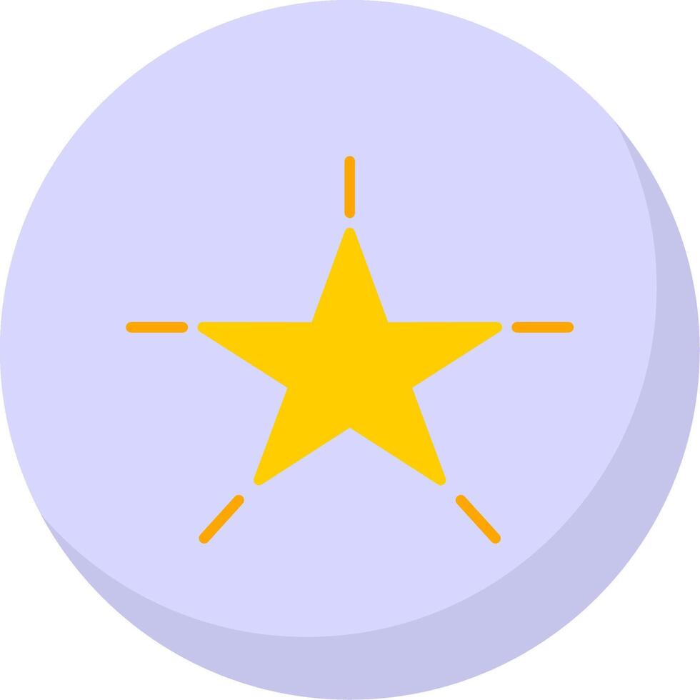 Star Flat Bubble Icon vector