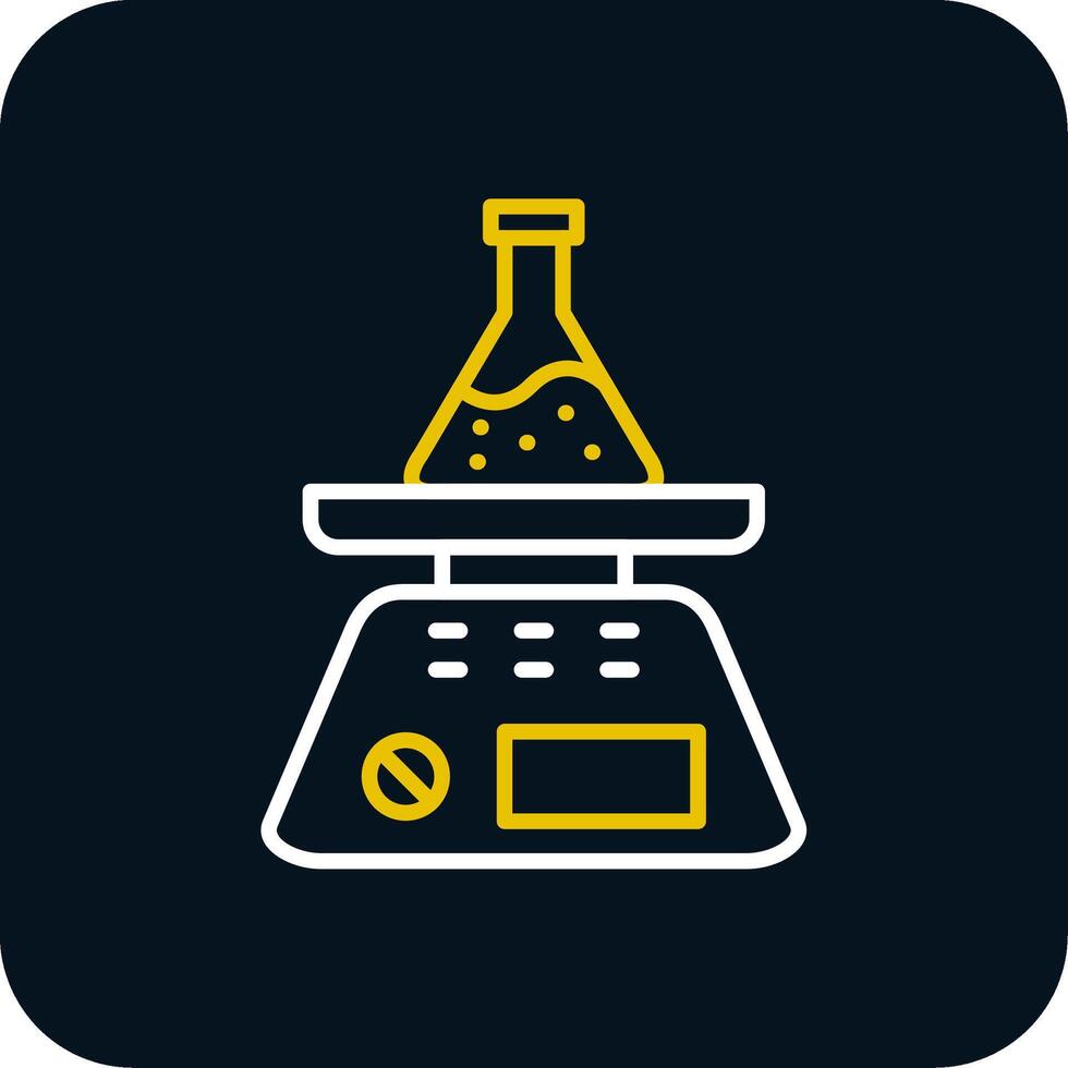 Scale Line Yellow White Icon vector