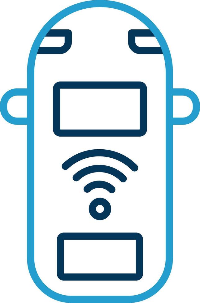 Car Line Blue Two Color Icon vector