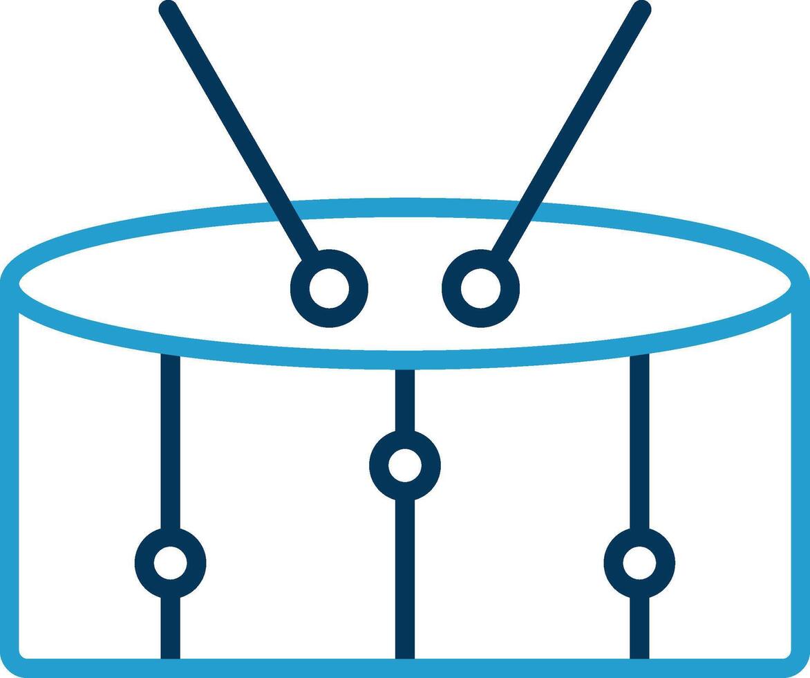 Snare Line Blue Two Color Icon vector