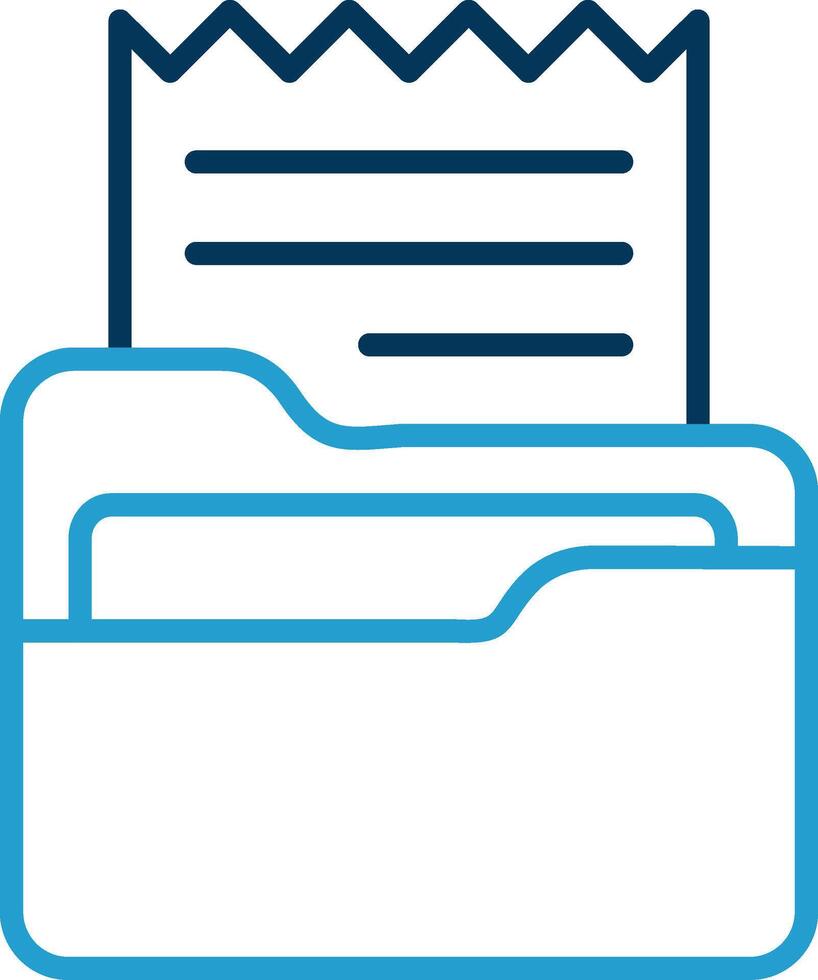 Folder Line Blue Two Color Icon vector