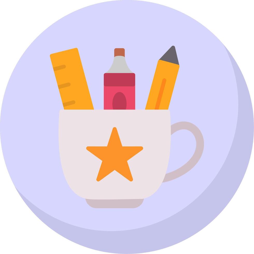 Cup Flat Bubble Icon vector