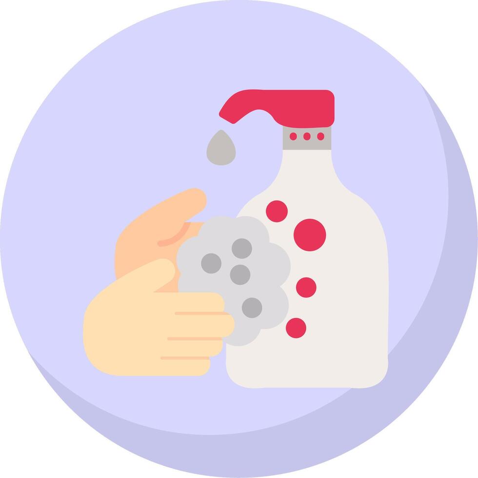Hand Wash Flat Bubble Icon vector