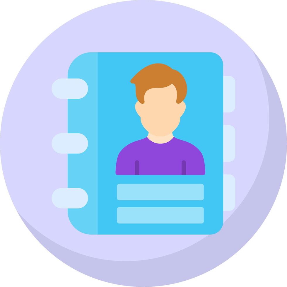 Agenda Flat Bubble Icon vector