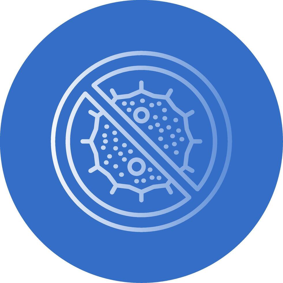 Bacteria Flat Bubble Icon vector