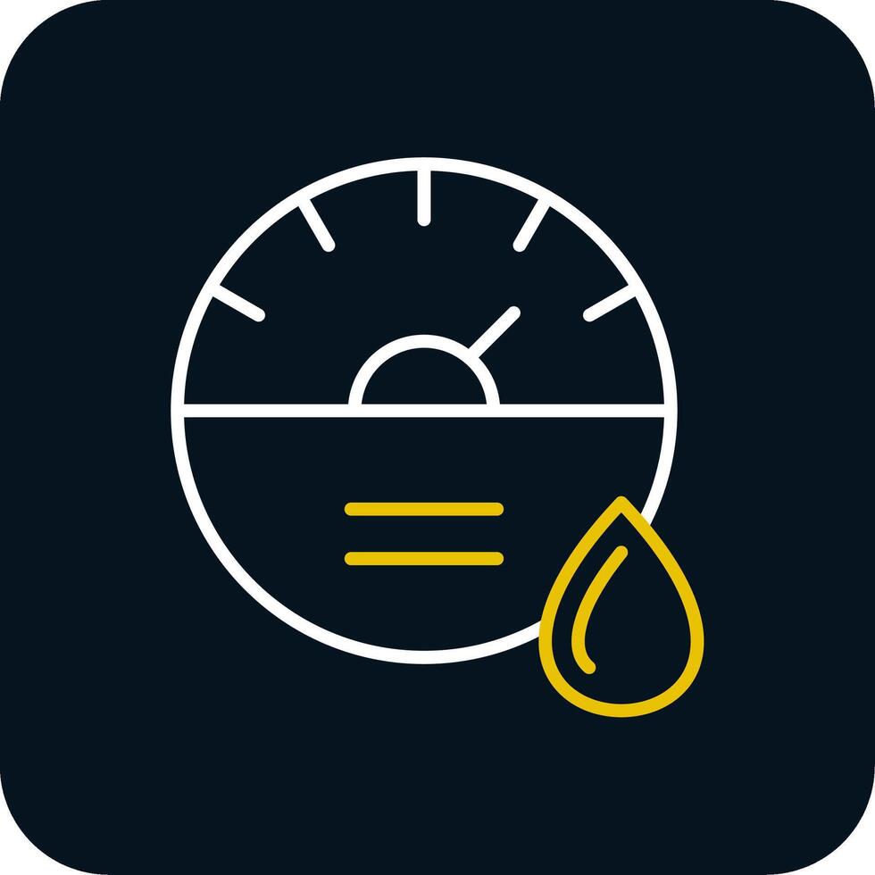 Dial Line Yellow White Icon vector