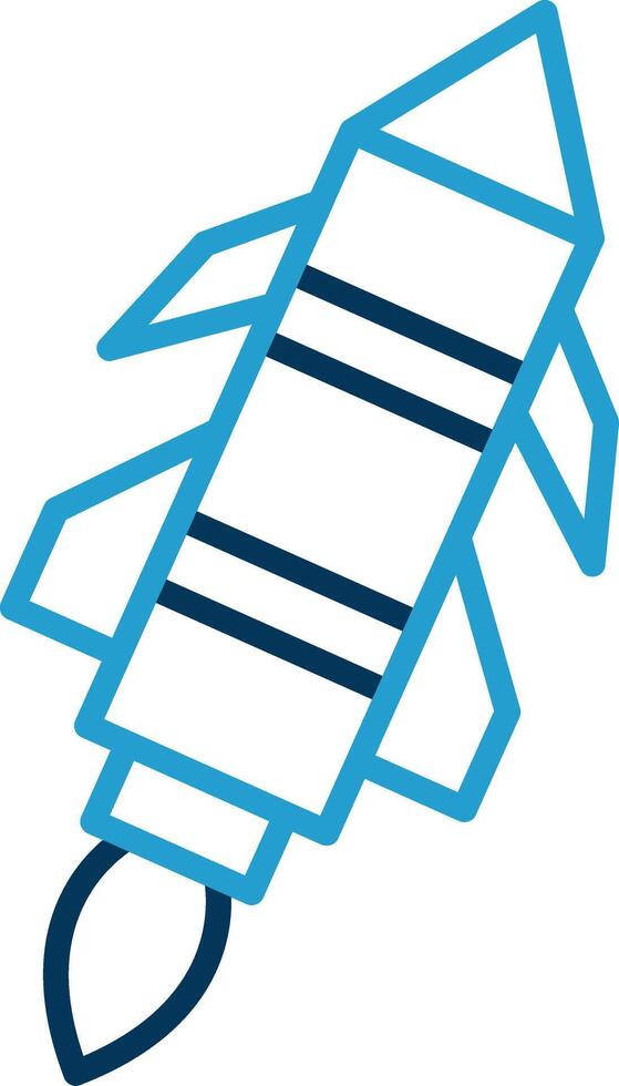 Missile Line Blue Two Color Icon vector