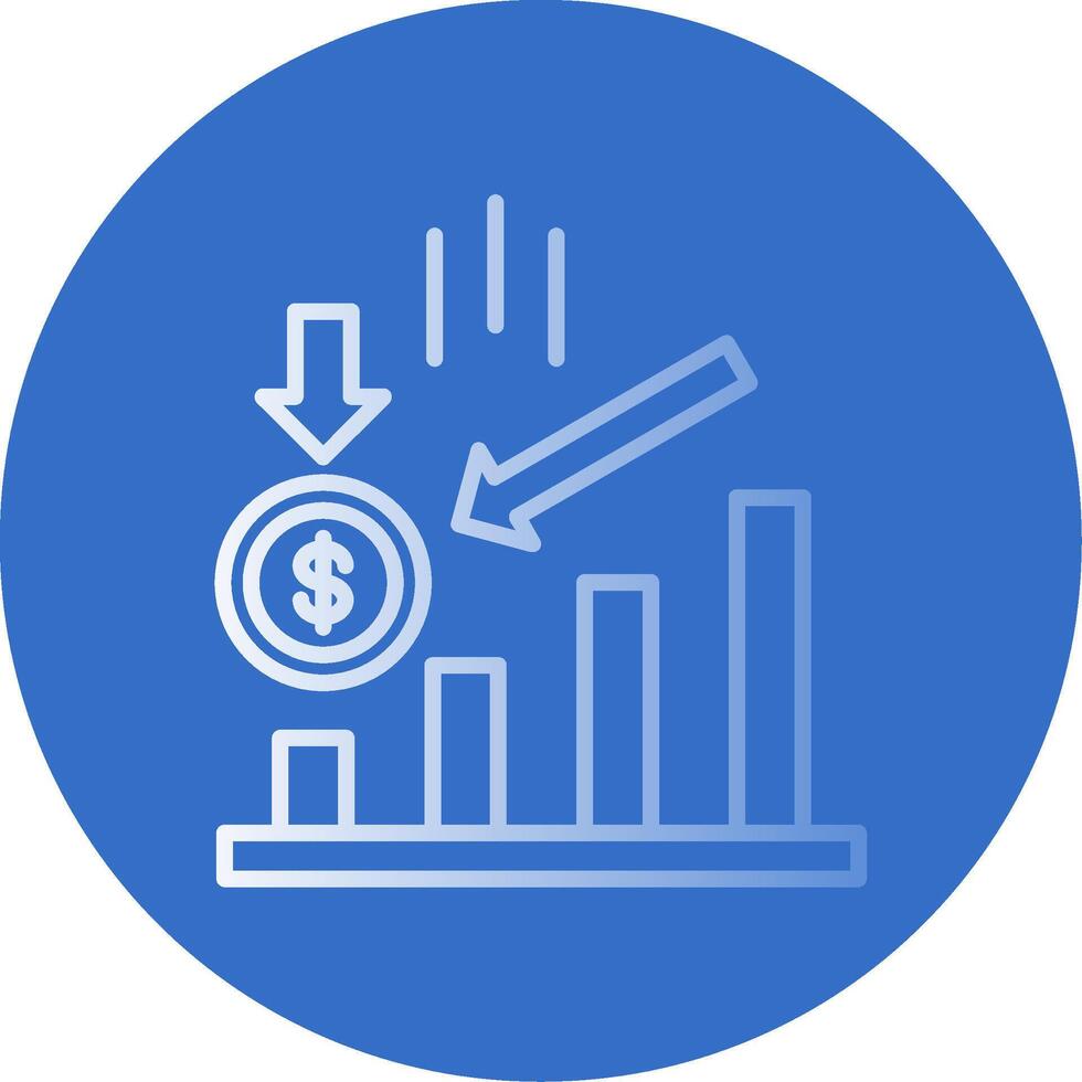 Losses Flat Bubble Icon vector