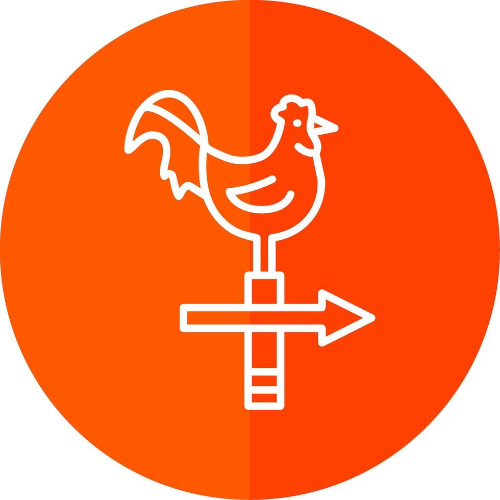 Chicken Line Yellow White Icon vector