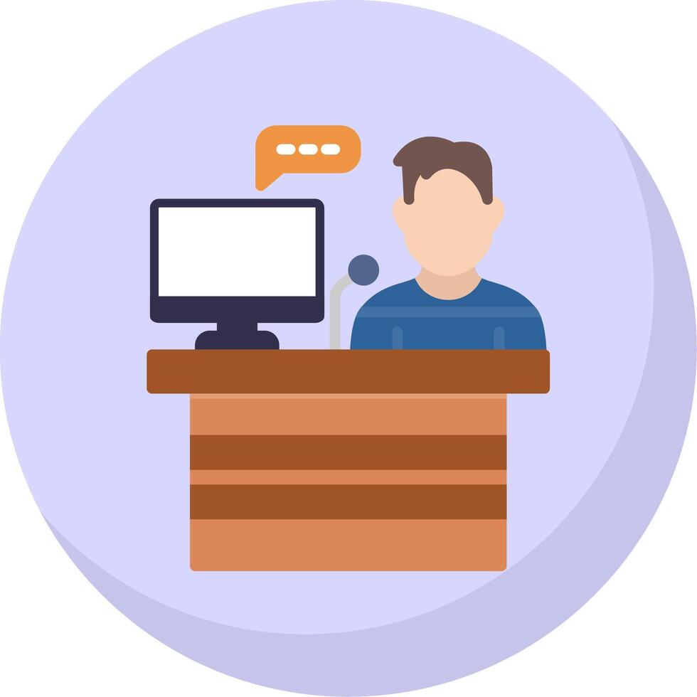 Analyst Flat Bubble Icon vector