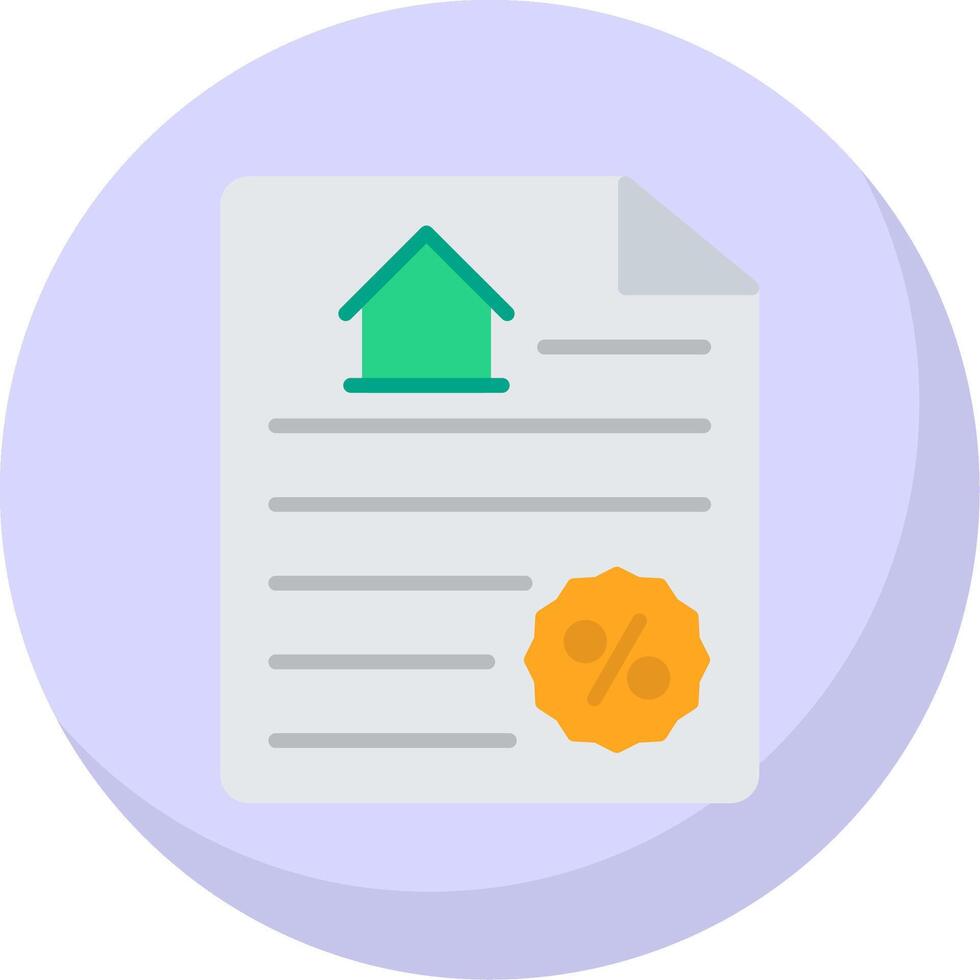 Contract Flat Bubble Icon vector