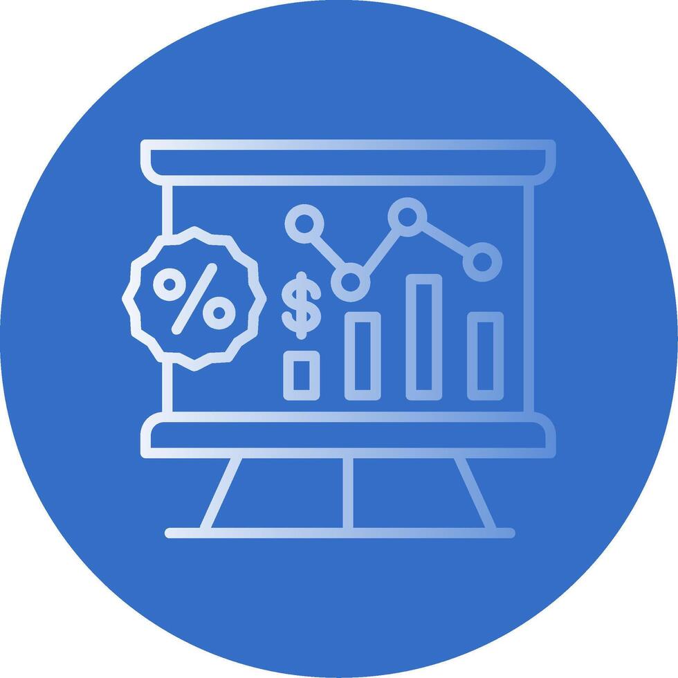 Financial Presentation Flat Bubble Icon vector