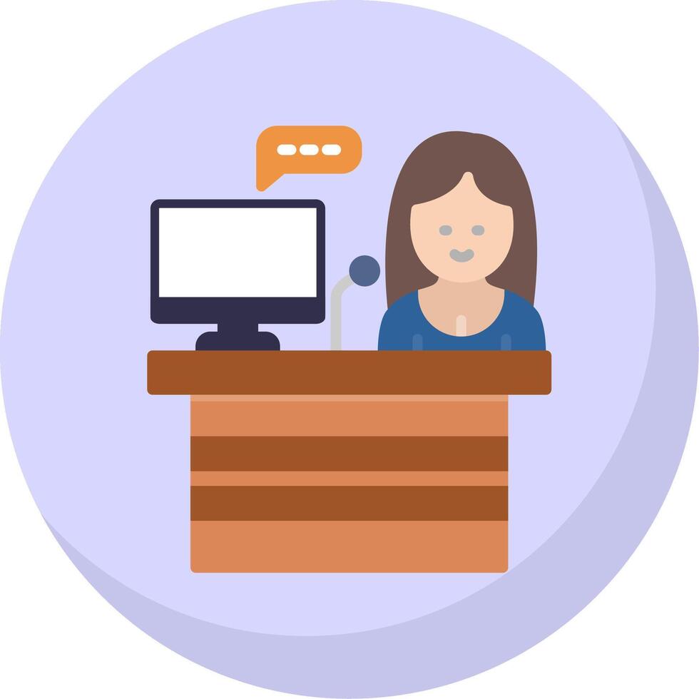 Analyst Flat Bubble Icon vector