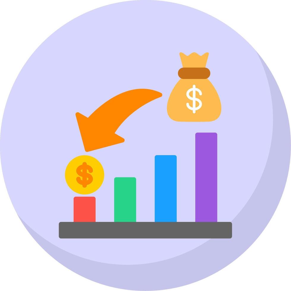 Risk Flat Bubble Icon vector