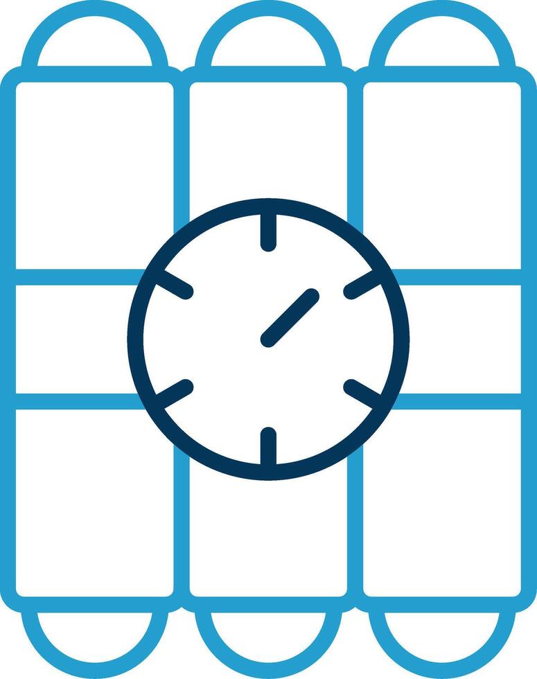 C4 Line Blue Two Color Icon vector