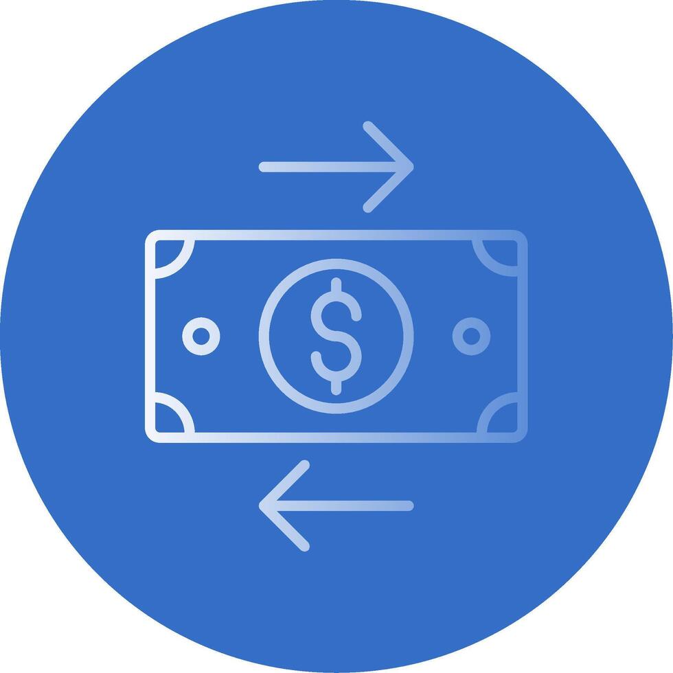 Bank Transfer Flat Bubble Icon vector