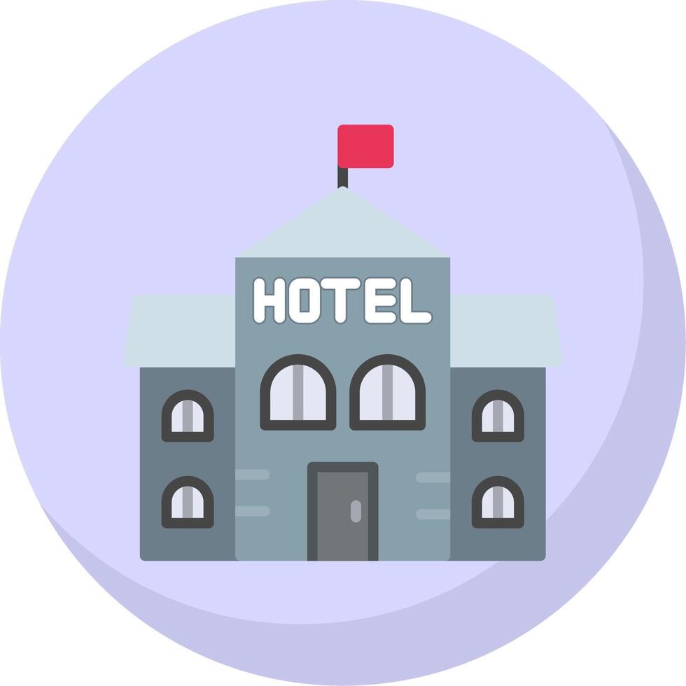 Hotel Flat Bubble Icon vector