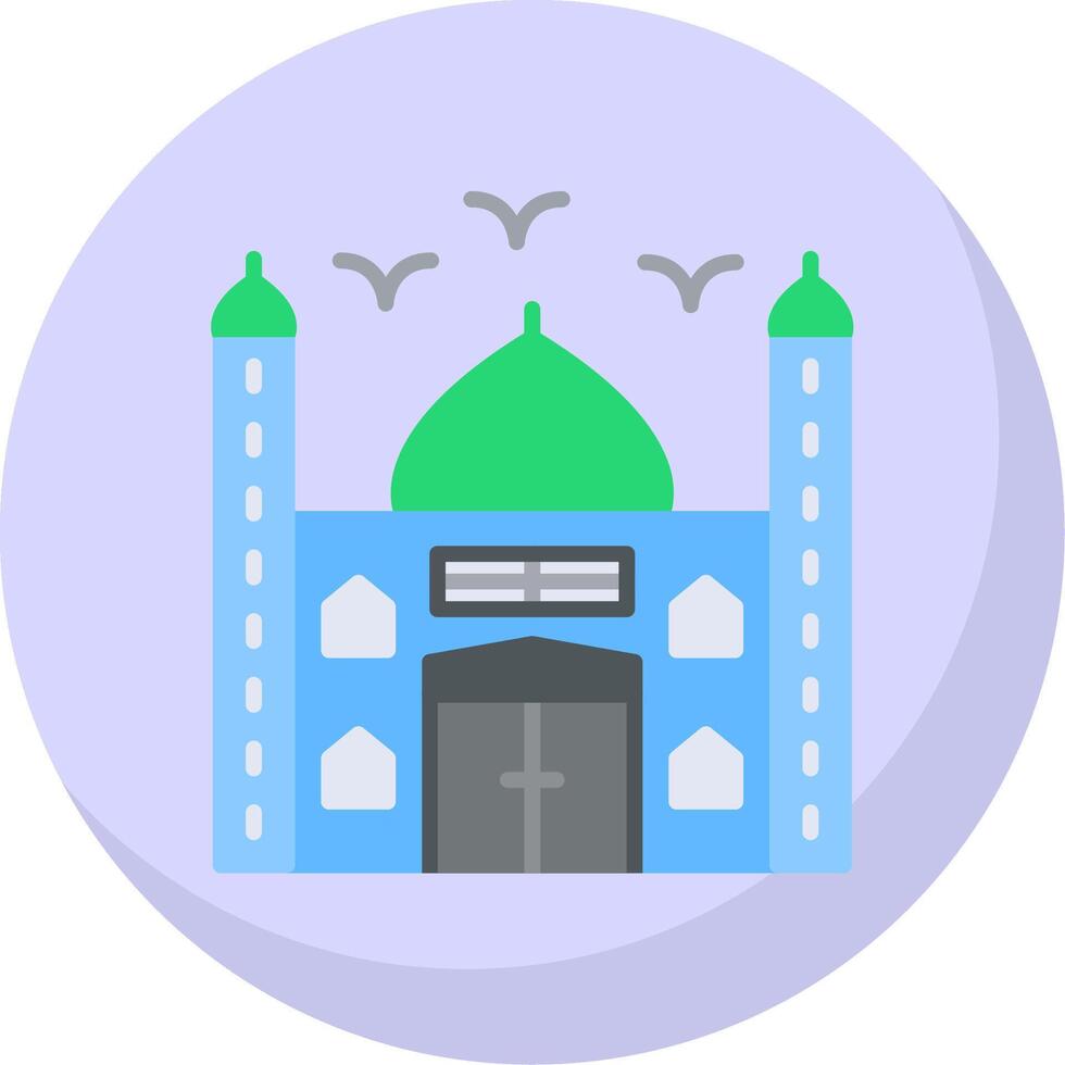 Mosque Flat Bubble Icon vector