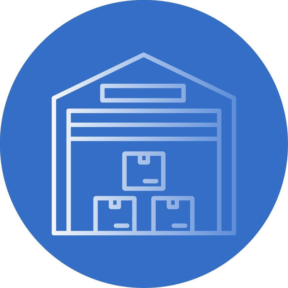 Warehouse Flat Bubble Icon vector