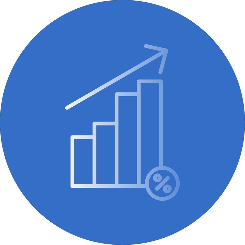 Interest Rate Flat Bubble Icon vector