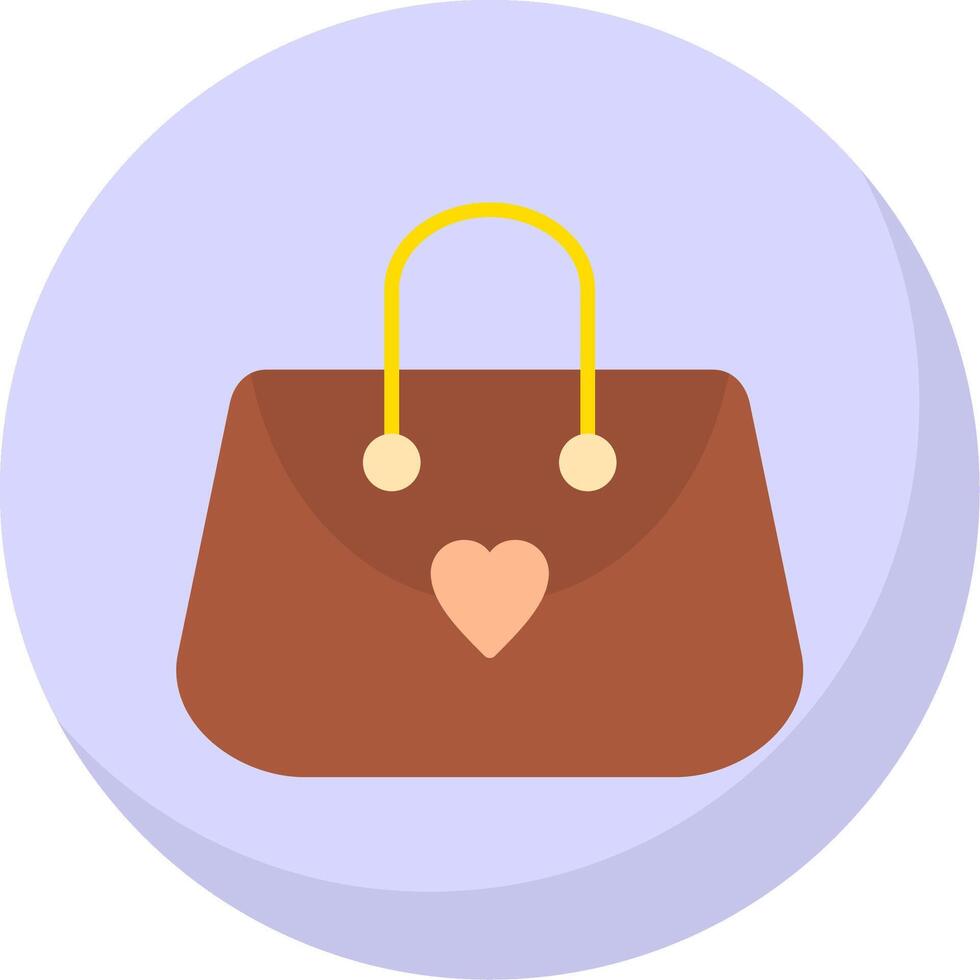 Purse Flat Bubble Icon vector
