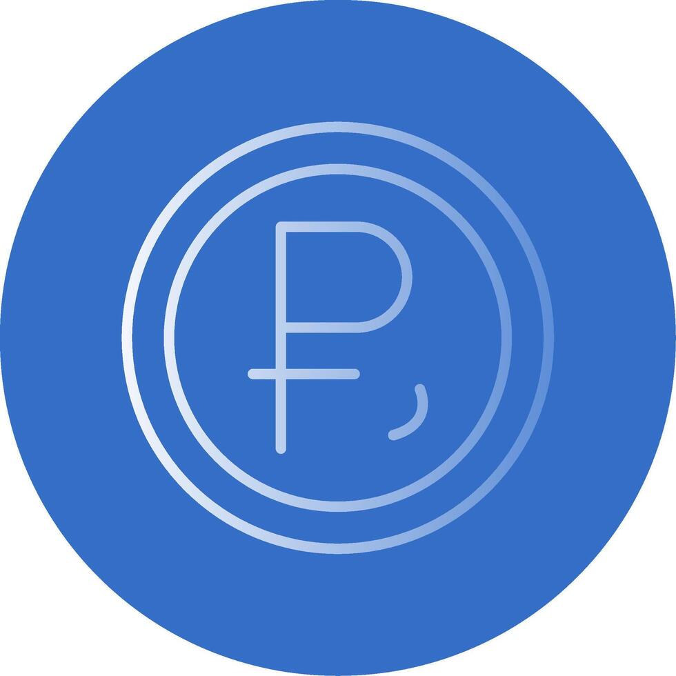 Ruble Flat Bubble Icon vector