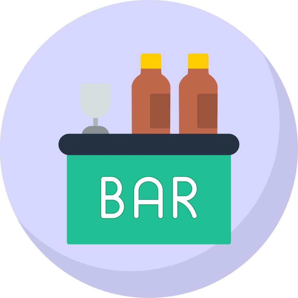 Bar Flat Bubble Icon vector