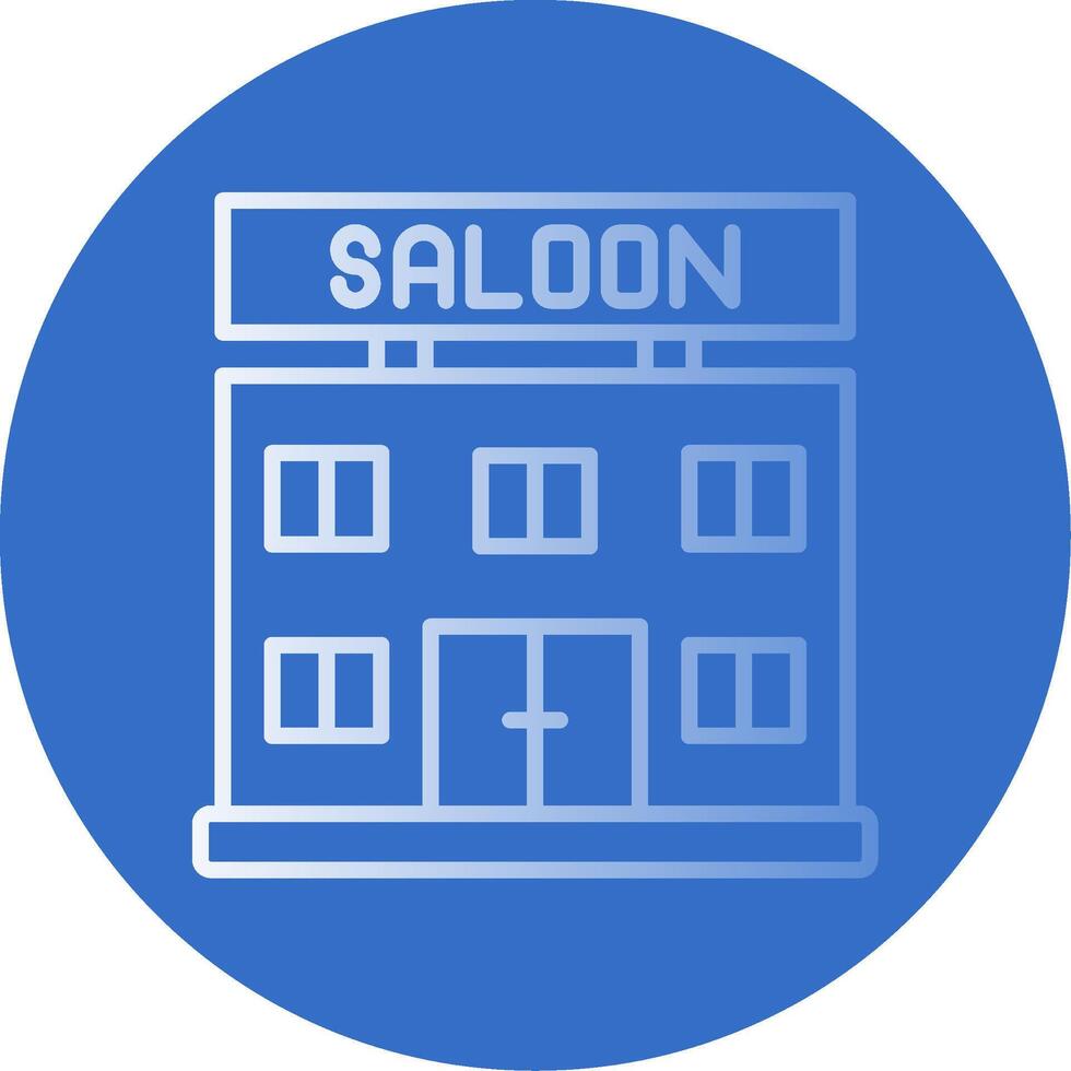 Saloon Flat Bubble Icon vector