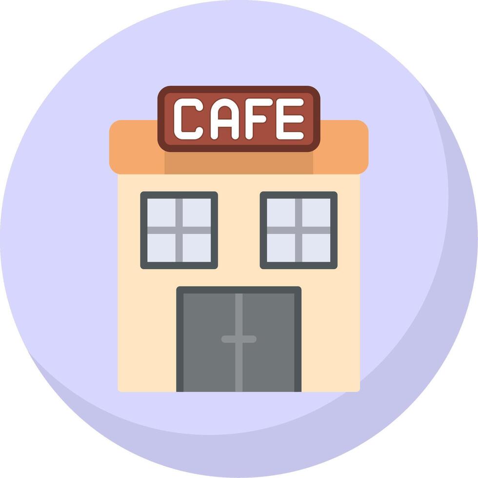 Cafe Flat Bubble Icon vector