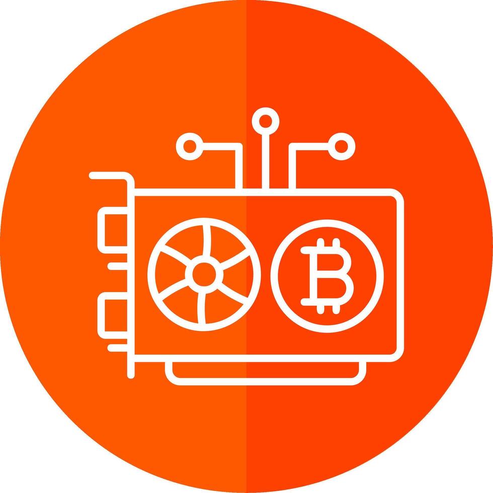 Mining Rig Line Yellow White Icon vector