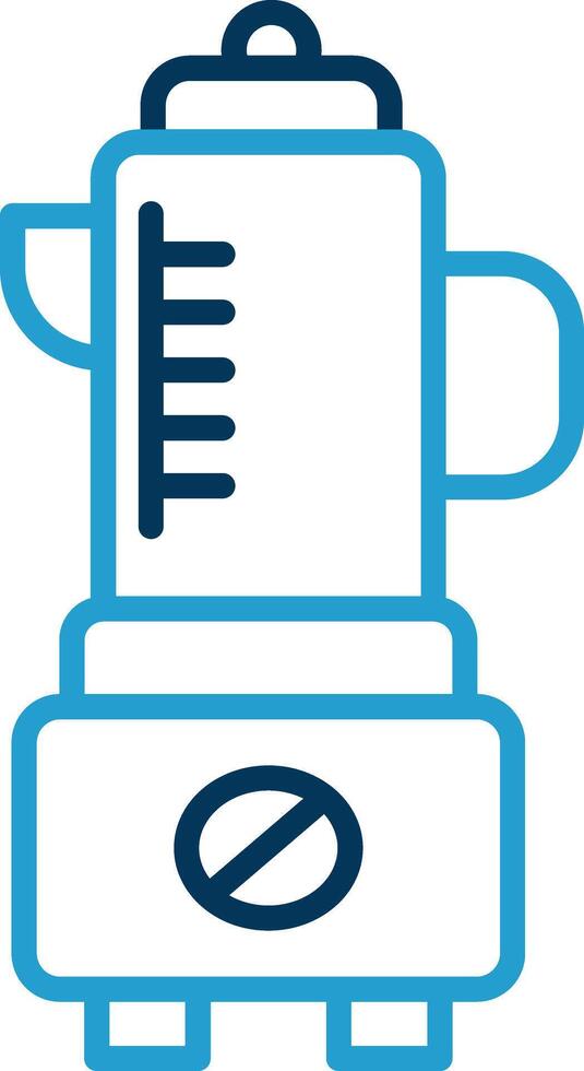Blender Line Blue Two Color Icon vector