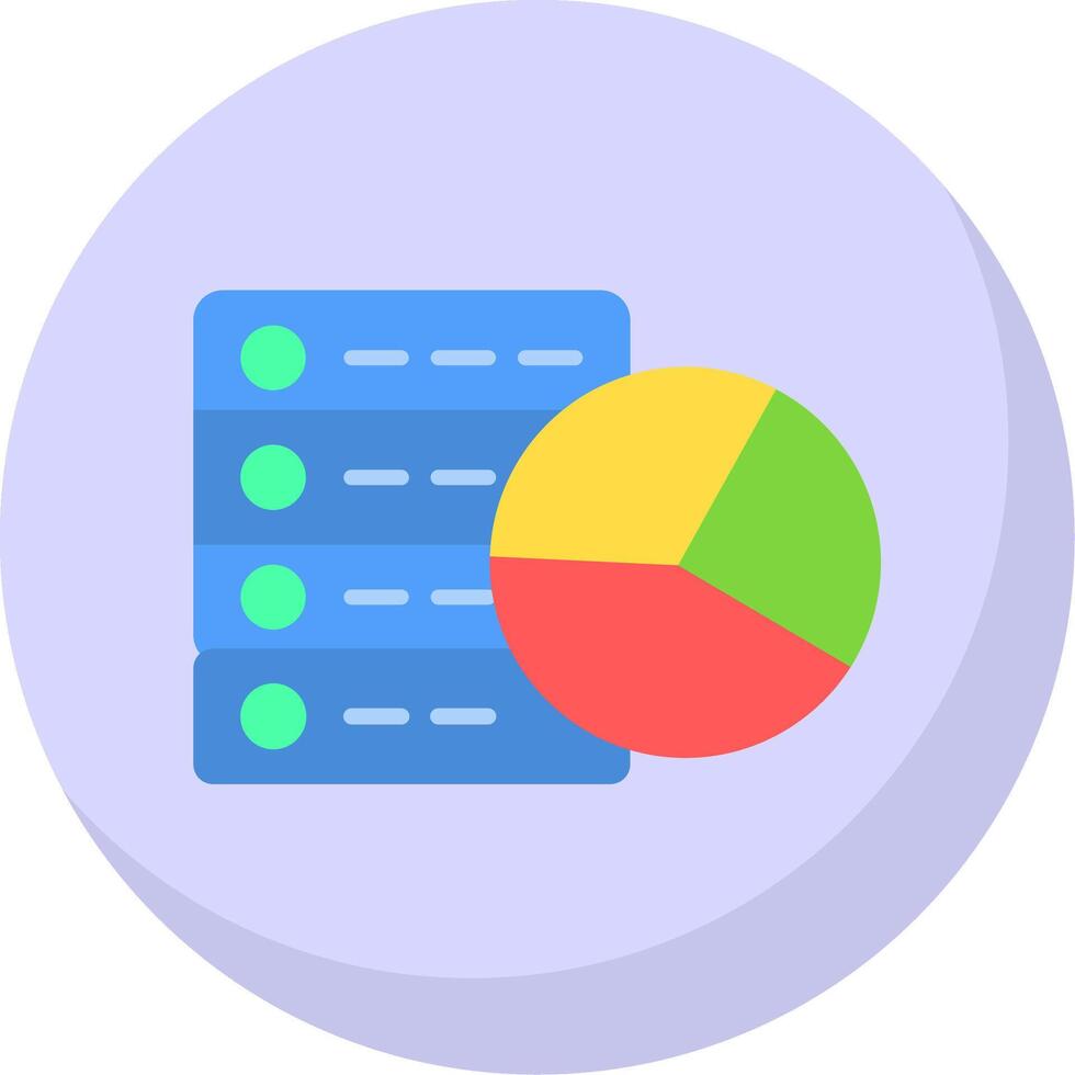 Data Analytics Flat Bubble Icon vector