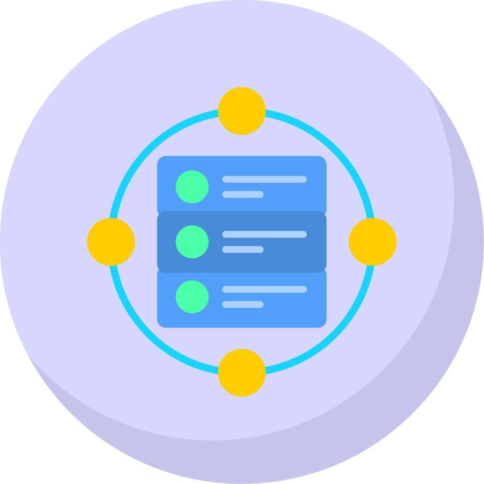 Data Flow Flat Bubble Icon vector
