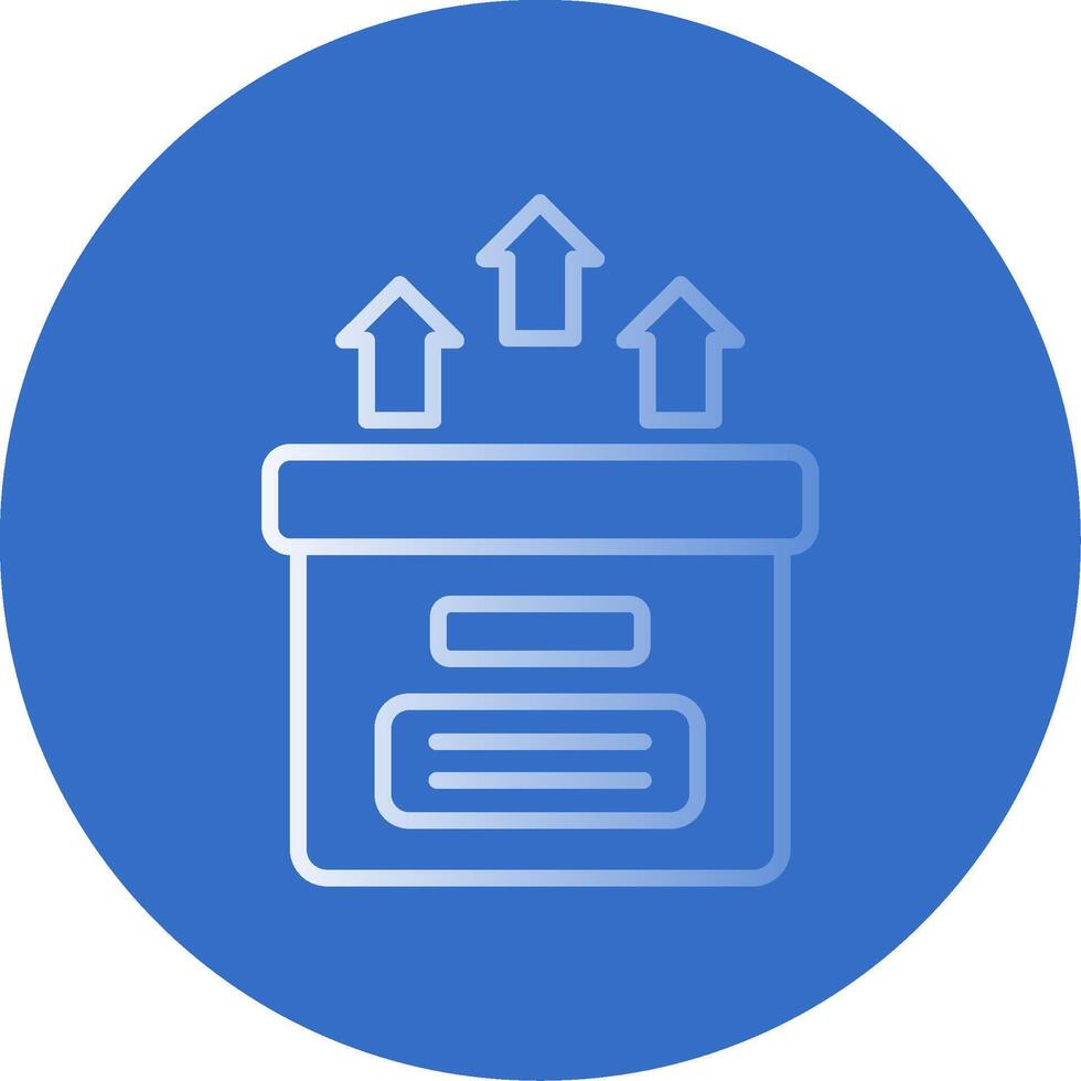 Storage Box Flat Bubble Icon vector