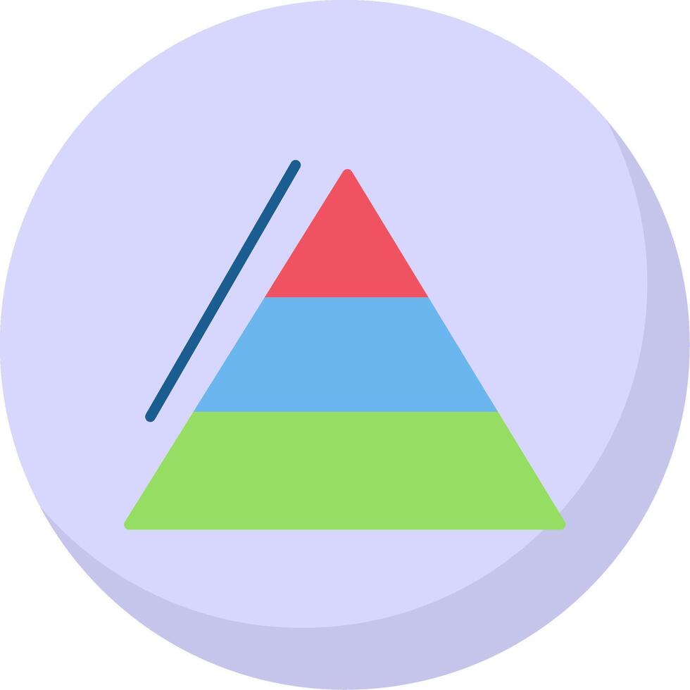Pyramid Charts Flat Bubble Icon vector