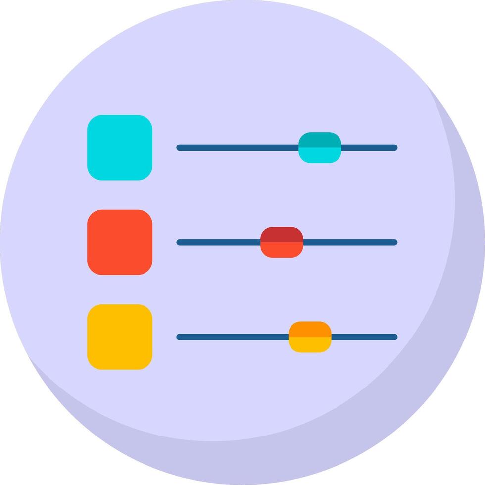 Sliders Flat Bubble Icon vector
