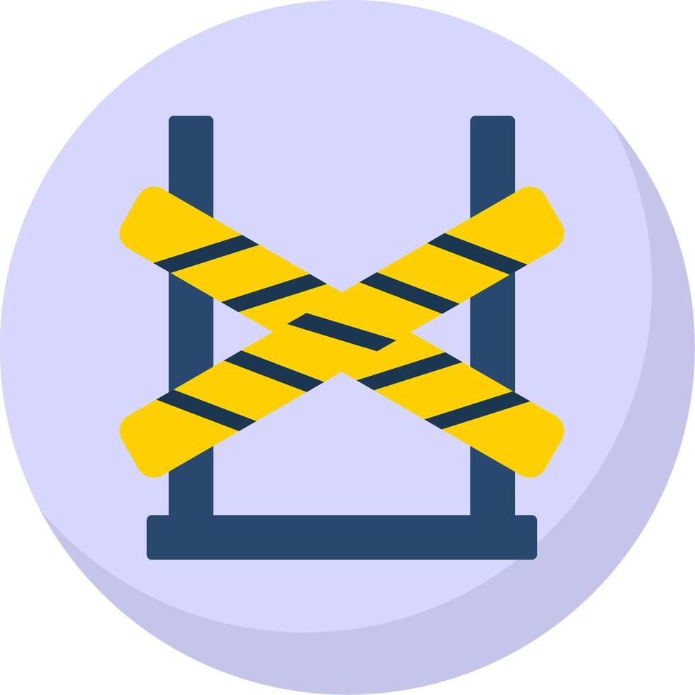 Crime Scene Flat Bubble Icon vector