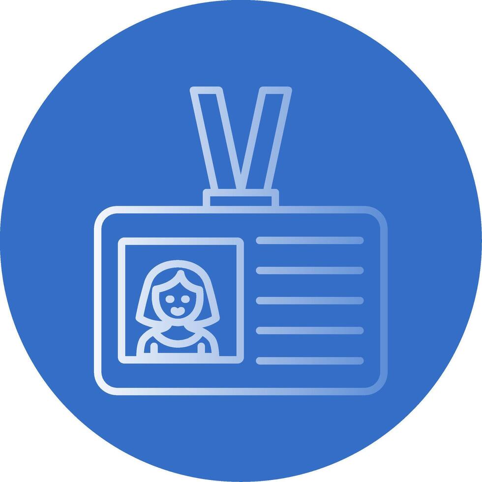 Id Card Flat Bubble Icon vector