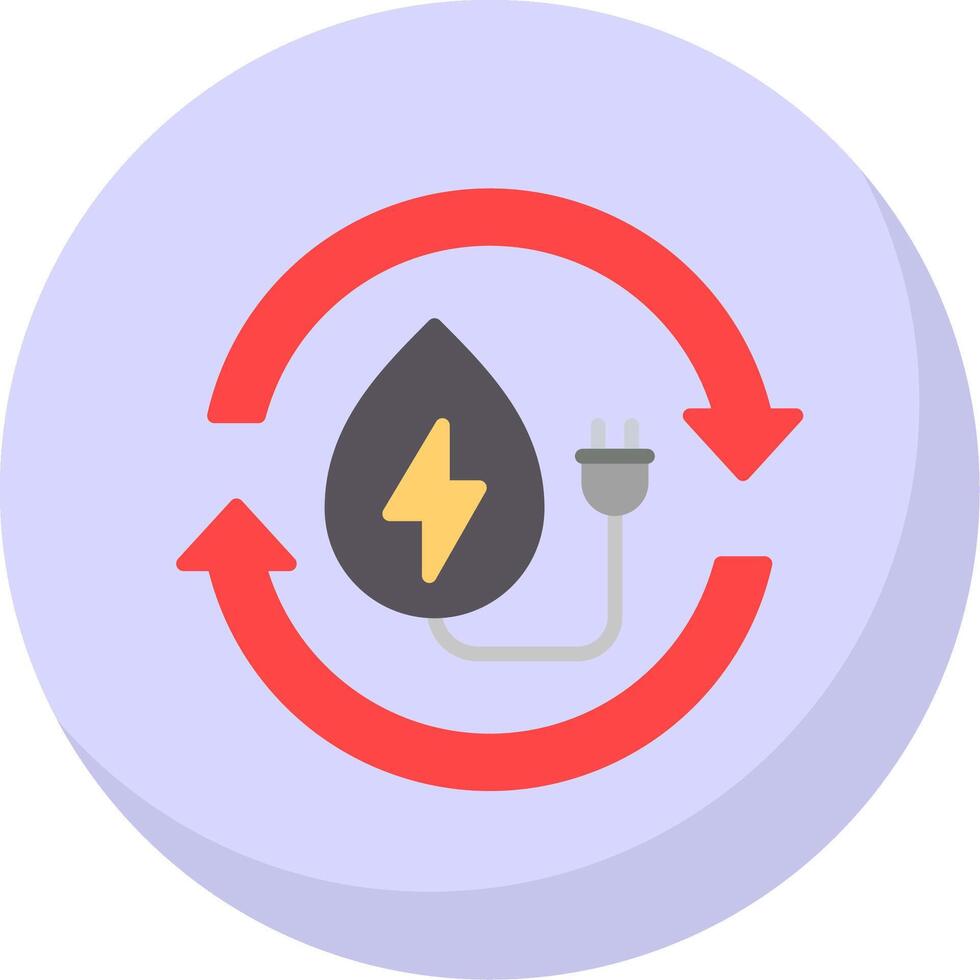 Water Energy Flat Bubble Icon vector