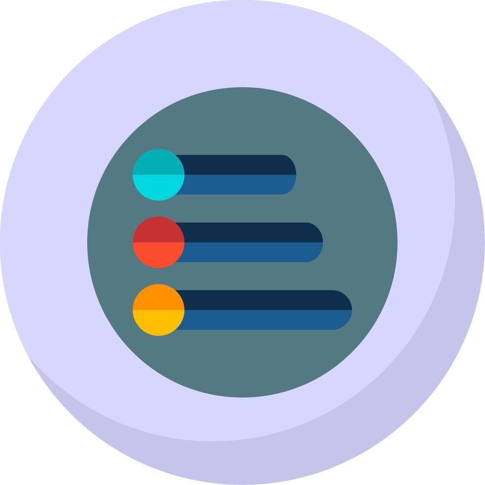 Progress Bar Flat Bubble Icon vector
