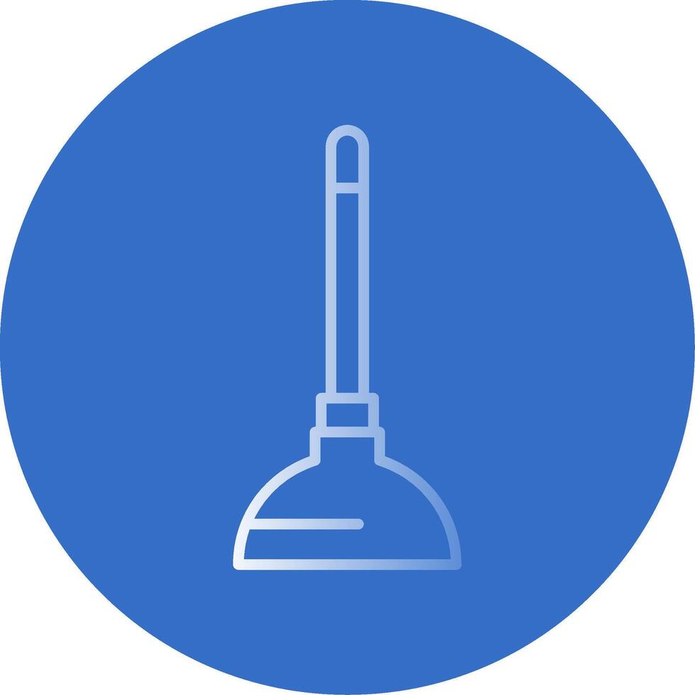 Plunger Flat Bubble Icon vector